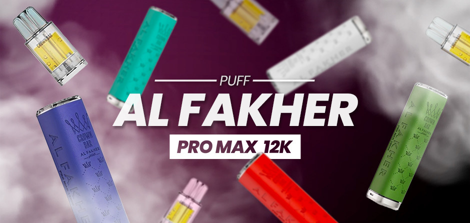 Die Puff Al Fakher 12K vereint Legalität, ikonische Shisha-Aromen und 12 ml Genuss mit einem 900 mAh Pro Max-Akku.