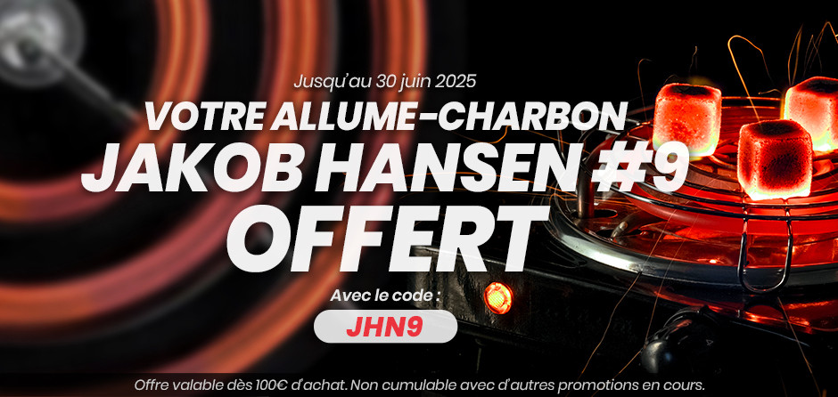 Until June 30th, summer will be heating up at Darnashop with the Jacob Hansen charcoal burner! Get a powerful hot plate for free with purchases over €100 using our promo code!