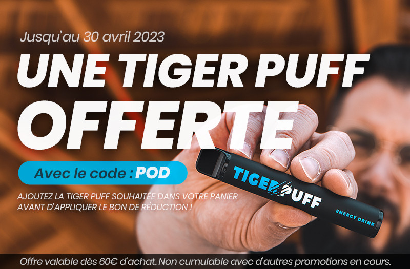 Code Promo: Ta TIGER PUFF offerte!