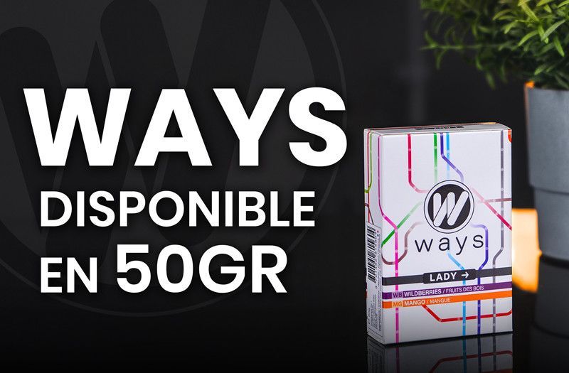 Le tabamel WAYS 50 grammes débarque chez Darnashop!