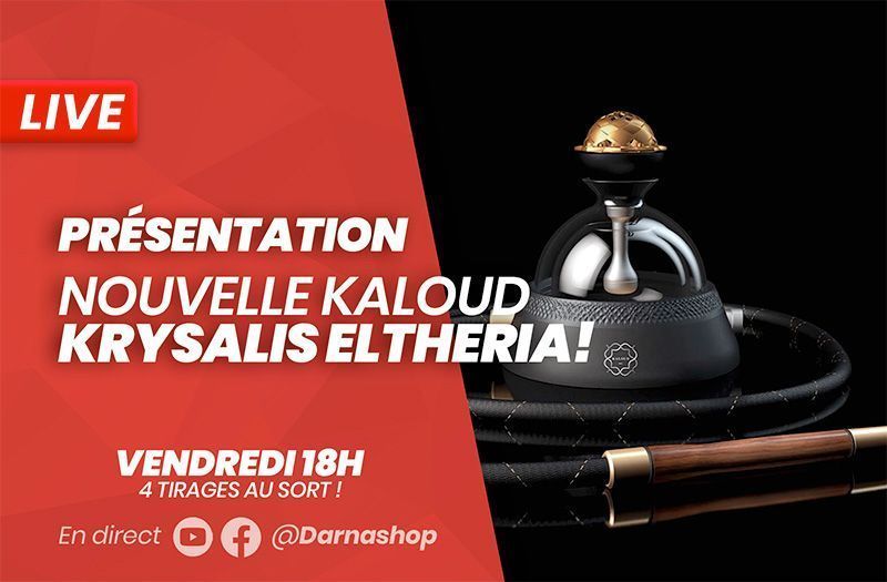 Presentation of the luxury shisha: Kaloud Krysalis Eltheria